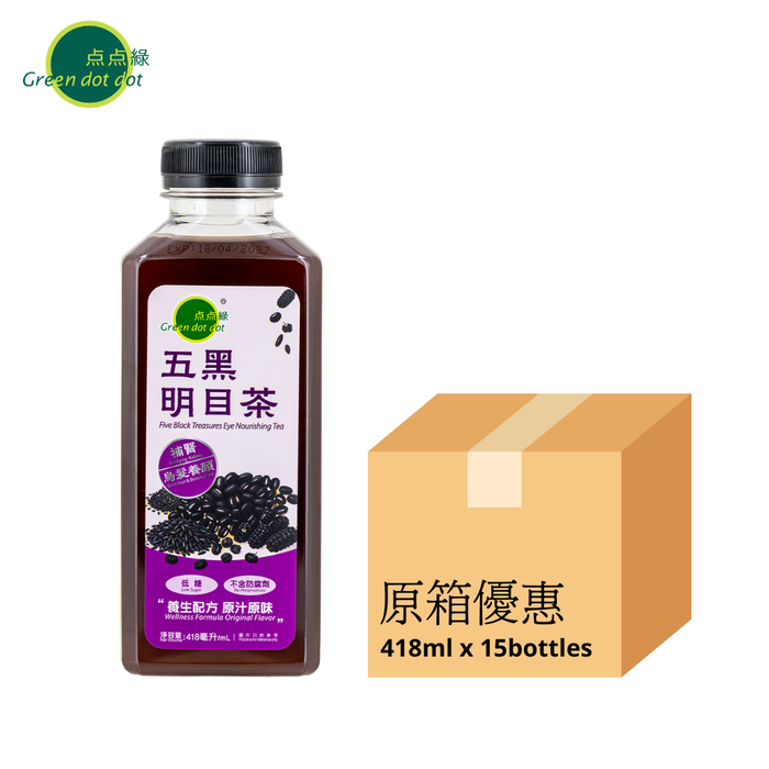 點點綠 五黑明目茶 (418毫升) Green Dot Dot Five Black Treasures Eye Nourishing Tea (418ml) - K-Smart