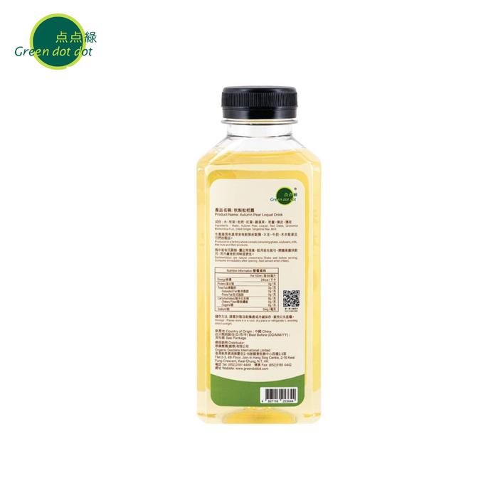 點點綠 - 秋梨枇杷露 (418毫升) Green Dot Dot - Autumn Pear Loquat Drink (418ml) - K-Smart