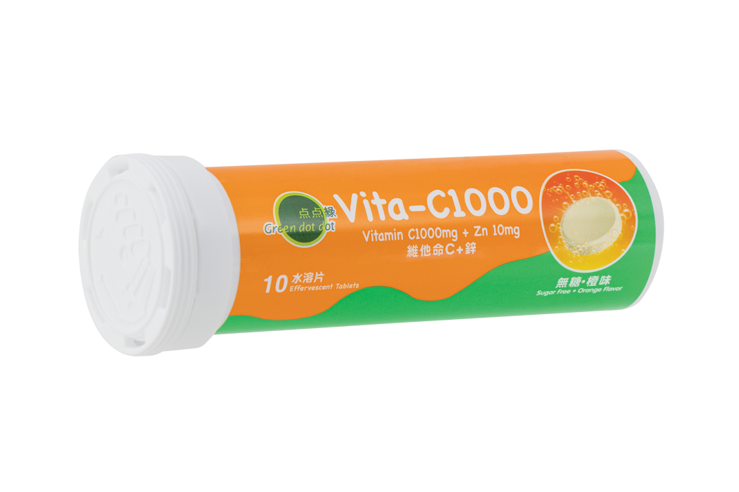 點點綠 維他命 C + 鋅 水溶片 (無糖橙味) 30粒裝
