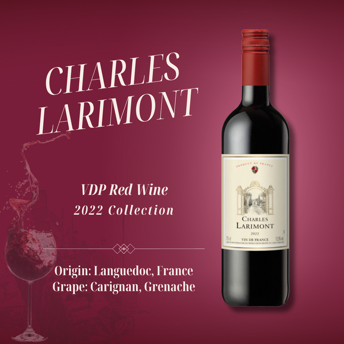 【買6送6】Charles Larimont VDP Red Wine, France 法國金多寶紅酒 - K-Smart