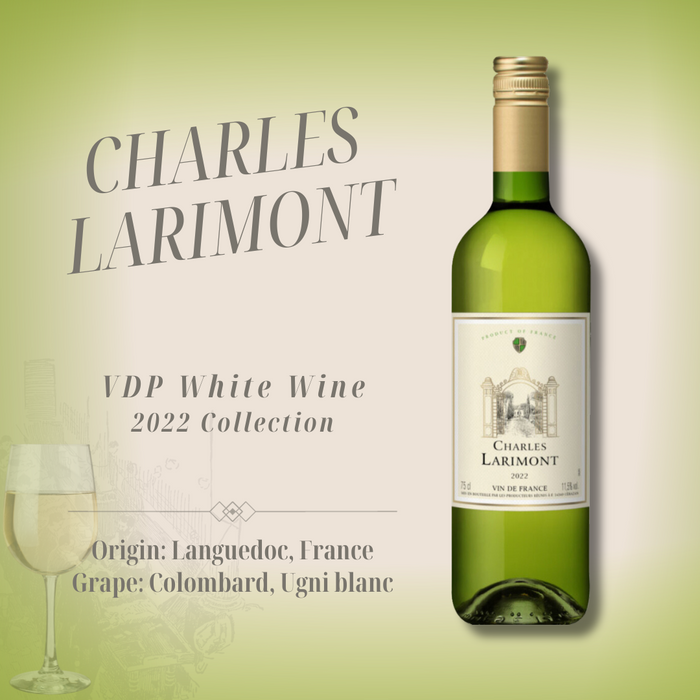【買6送6】Charles Larimont VDP White Wine, France 法國金多寶白酒 - K-Smart