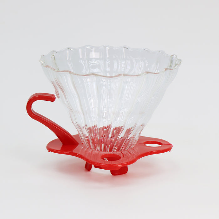 玻璃濾杯 (2-4杯) (紅色底托) - K-Smart